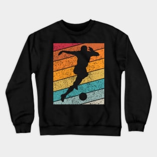 Male Soccer Football Outdoor Sports Retro Sunset Design Crewneck Sweatshirt